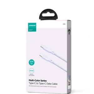 Kabel Joyroom Multi-Color Series SA34-CC3 USB-C / USB-C 60W 1m fioletowy