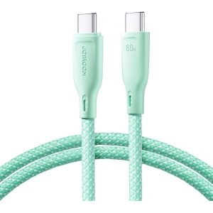 Kábel Joyroom Multi-Color Series SA34-CC3 USB-C / USB-C 60W 1m zöld