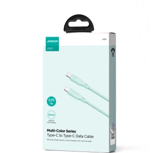Kábel Joyroom Multi-Color Series SA34-CC3 USB-C / USB-C 60W 1m zöld