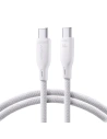 Joyroom Cablu Multi-Color Series SA34-CC3 USB-C / USB-C 60W 1m alb