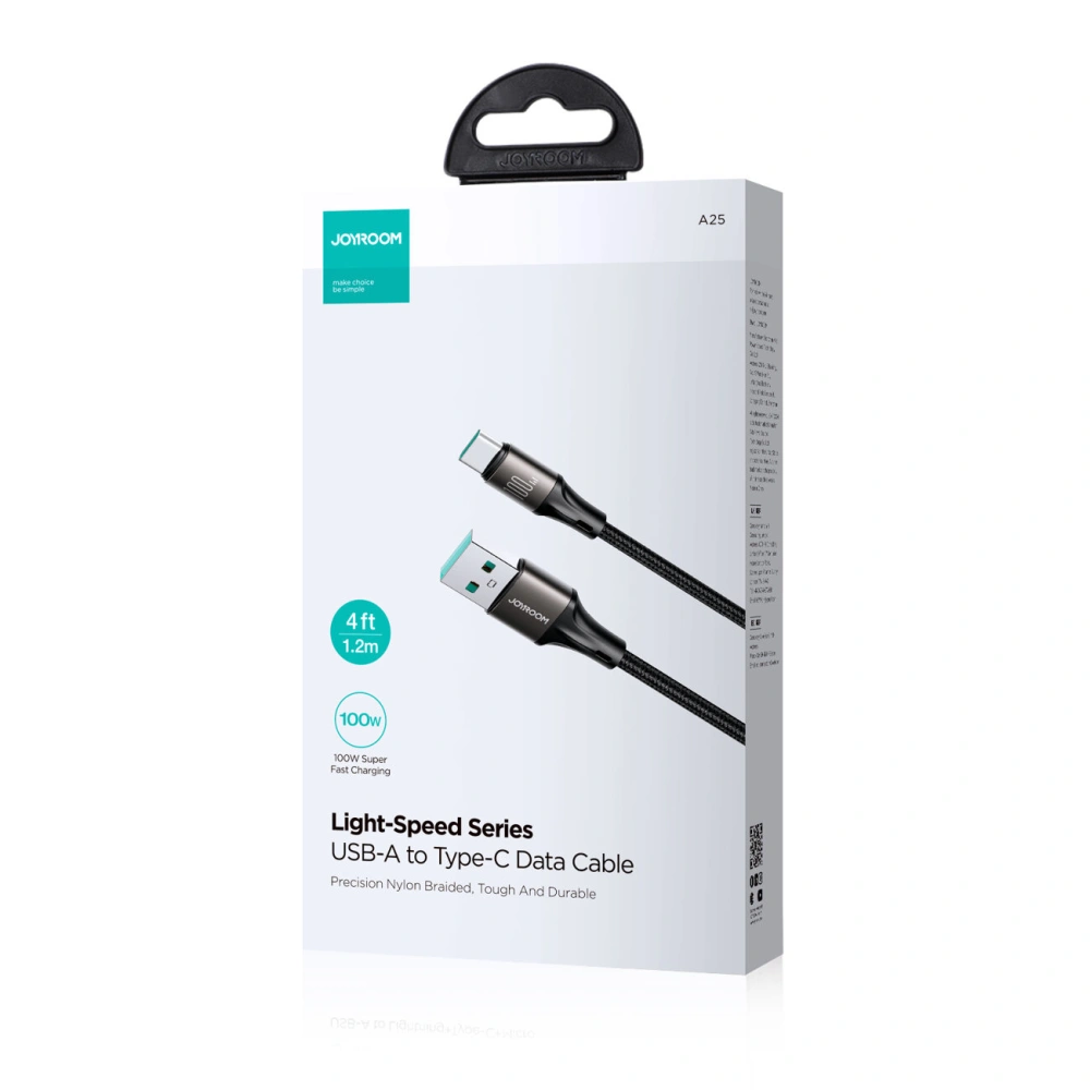 Kabel Joyroom Light-Speed Series SA25-AC6 USB-A / USB-C 100W 2m czarny