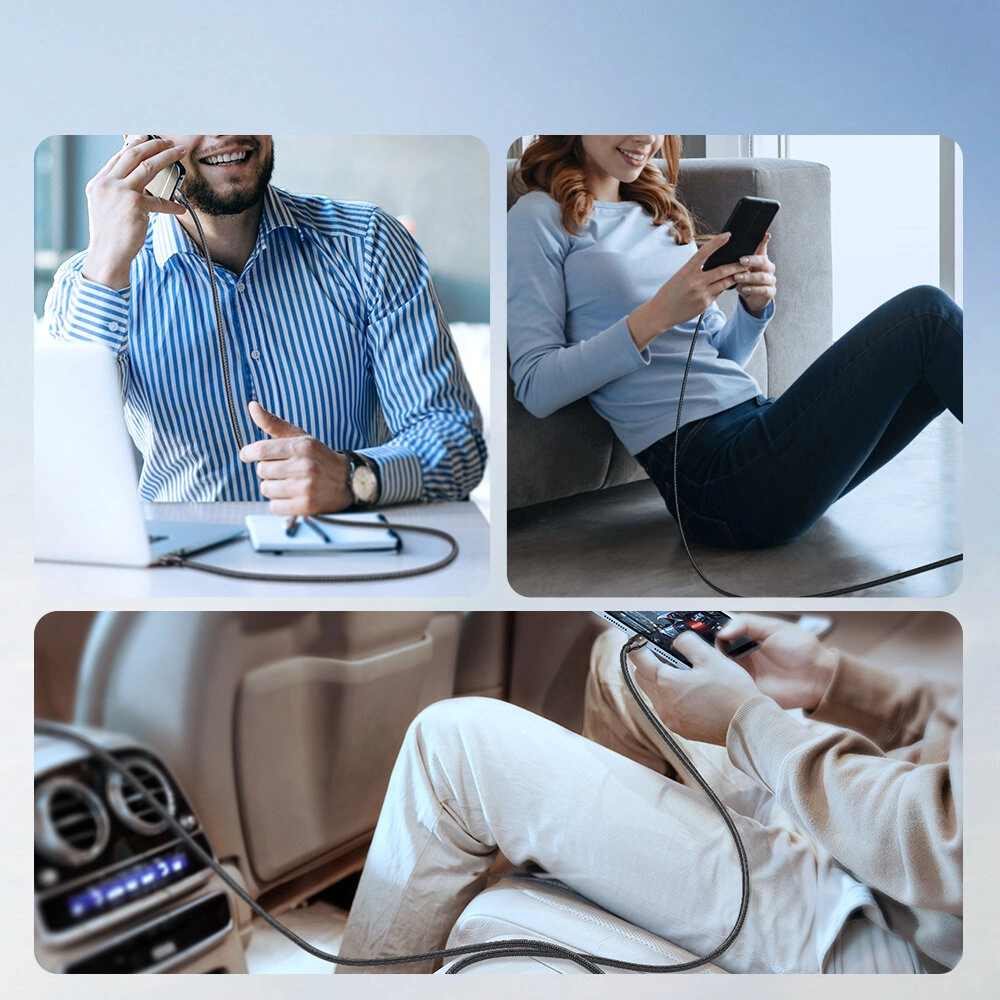 Kabel Joyroom Light-Speed Series SA25-AC6 USB-A / USB-C 100W 1.2m czarny