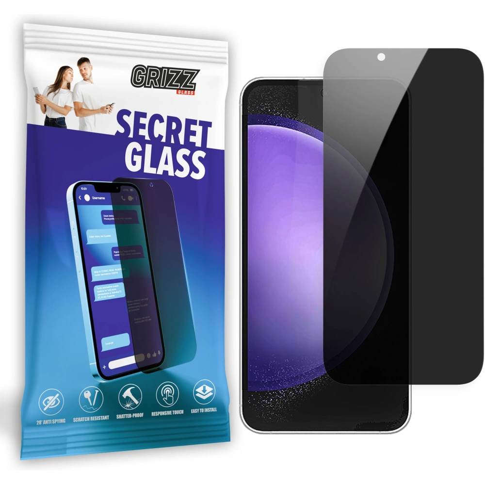 Matowe szkło prywatyzujące GrizzGlass SecretGlass do Samsung Galaxy S23 FE