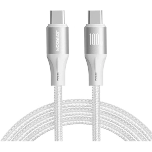 Joyroom 1.2m Cablu Light-Speed Series SA25-CC5 USB-C / USB-C 100W alb