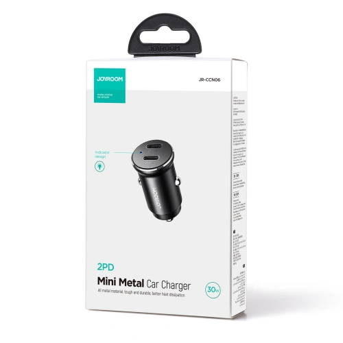 Buy Joyroom car charger JR-CCN06 30W 2xUSB-C black - JYR815 - {ean13} - Home Screen Store Europe