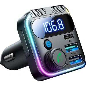 Kup FM-Transmitter Joyroom JR-CCB01 2xUSB-A USB-C 48W mit dualem Mikrofon schwarz - JYR816 - {ean13} - Sklep Home Screen