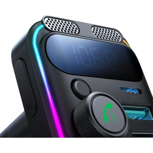 Buy Joyroom FM transmitter JR-CCB01 2xUSB-A USB-C 48W with dual microphone black - JYR816 - {ean13} - Home Screen Store Europe