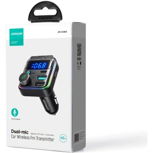 Kup Transmiter FM Joyroom JR-CCB01 2xUSB-A USB-C 48W z podwójnym mikrofonem czarny - JYR816 - {ean13} - Sklep Home Screen