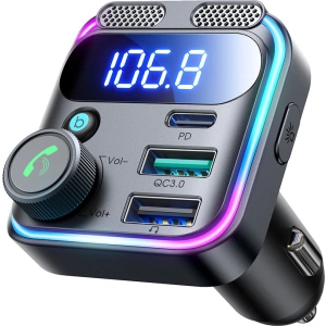 Kup Transmiter FM Joyroom JR-CCB01 2xUSB-A USB-C 48W z podwójnym mikrofonem czarny - JYR816 - {ean13} - Sklep Home Screen
