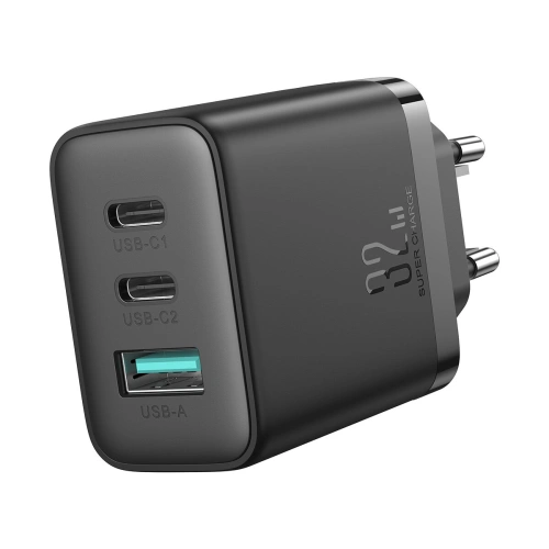 Kup Nabíječka Joyroom JR-TCF10 2xUSB-C 1xUSB-A 32W černá - JYR818 - {ean13} - Sklep Home Screen