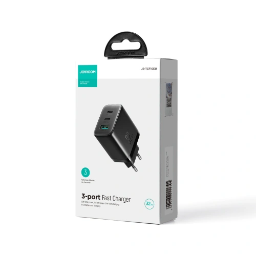 Kup Nabíječka Joyroom JR-TCF10 2xUSB-C 1xUSB-A 32W černá - JYR818 - {ean13} - Sklep Home Screen