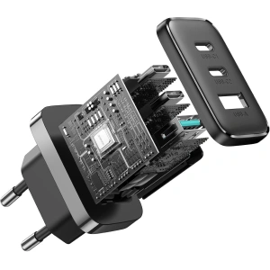 Kup Joyroom Încărcător JR-TCF10 2xUSB-C 1xUSB-A 32W negru - JYR818 - {ean13} - Sklep Home Screen