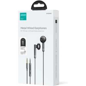 Kup Sluchátka Joyroom Wired Series JR-EW06 jack 3.5mm tmavě šedé - JYR823 - {ean13} - Sklep Home Screen
