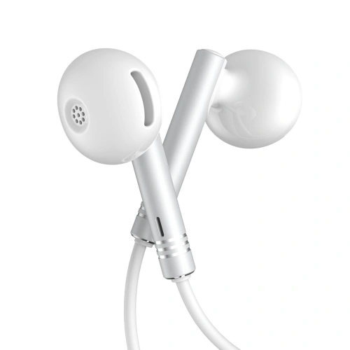 Buy Joyroom Wired Series Headphones JR-EW06 3.5mm jack silver and white - JYR824 - {ean13} - Home Screen Store Europe