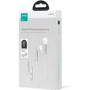 Joyroom Wired Series Headphones JR-EW06 3.5mm jack silver and white