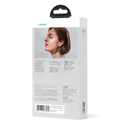 Buy Joyroom Wired Series Headphones JR-EW06 3.5mm jack silver and white - JYR824 - {ean13} - Home Screen Store Europe