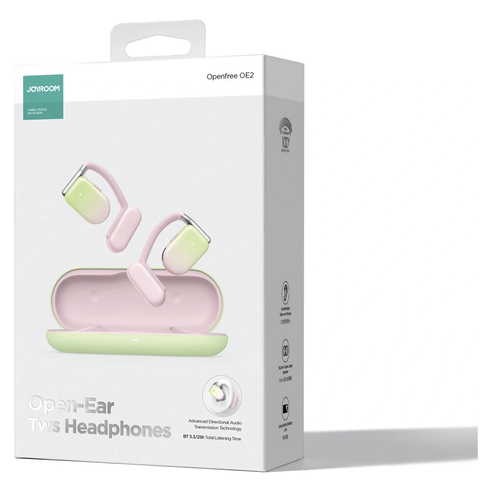 Słuchawki bezprzewodowe Joyroom Openfree JR-OE2 BT 5.3 TWS różowe