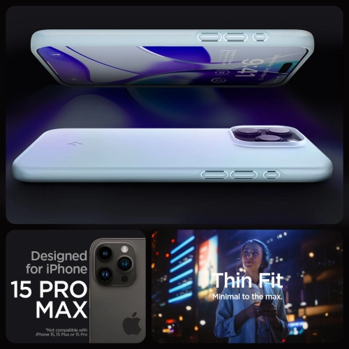 Kup Etui Spigen Thin Fit Apple iPhone 15 Pro Max Mute Kék - SPN3182 - {ean13} - Sklep Home Screen