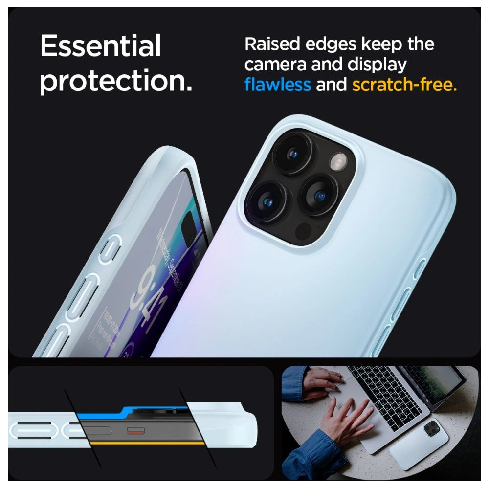 Etui Spigen Thin Fit Apple iPhone 15 Pro Max Mute Blue