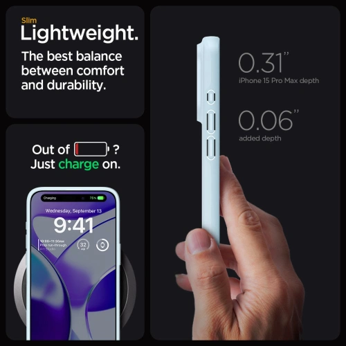 Kup Etui Spigen Thin Fit Apple iPhone 15 Pro Max Mute Kék - SPN3182 - {ean13} - Sklep Home Screen