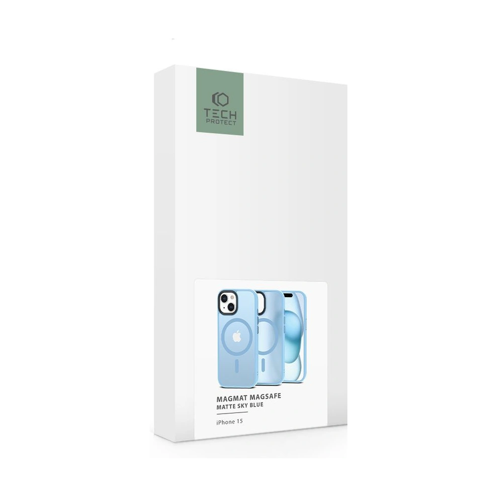 Etui Tech-Protect MagMat MagSafe Apple iPhone 15 Matte Sky Blue