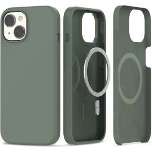 Etui Tech-Protect Silicone MagSafe Apple iPhone 15 Olive
