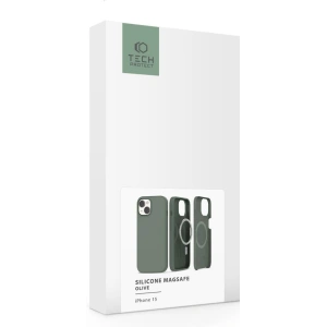 Etui Tech-Protect Silicone MagSafe Apple iPhone 15 Olive