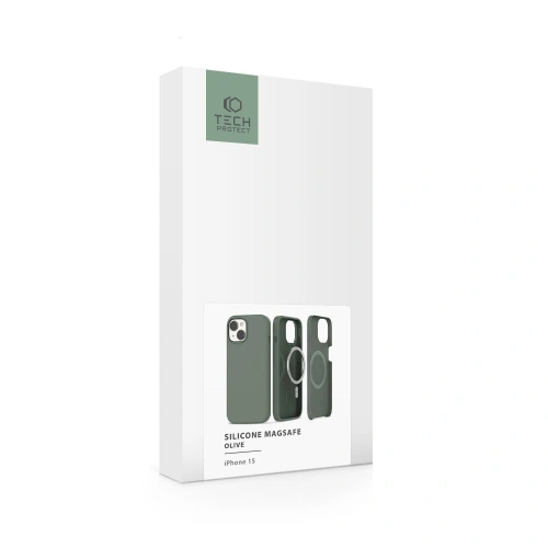 Buy Tech-Protect Silicone MagSafe Apple iPhone 15 Olive - THP2399 - {ean13} - Home Screen Store Europe