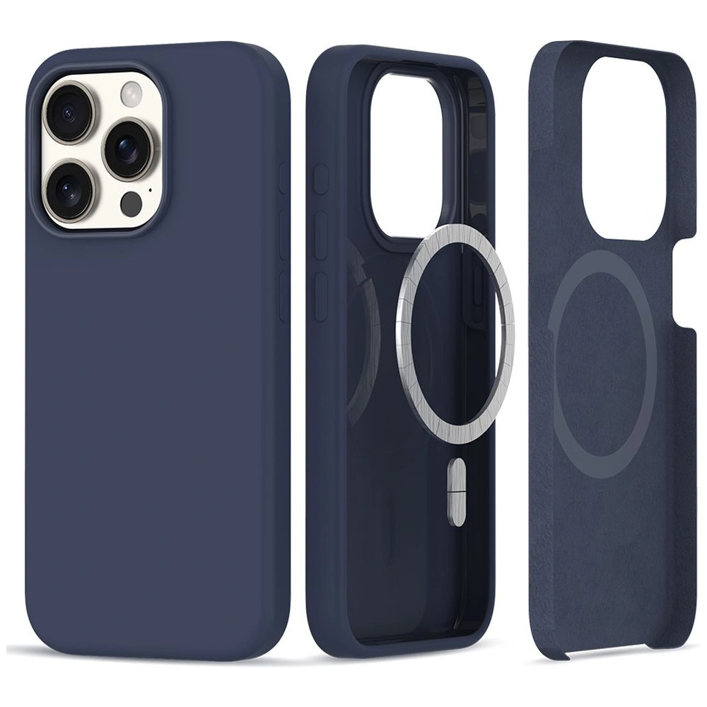 Etui Tech-Protect Silicone MagSafe Apple iPhone 15 Pro Max Navy