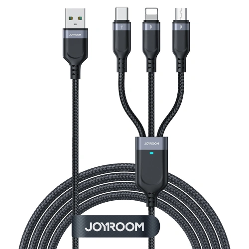 Kup Kabel 3w1 Joyroom Multi-Use Series S-1T3018A18 USB-A / Lightning, USB-C, micro USB 1.2m - černý - JYR842 - {ean13} - Sklep Home Screen