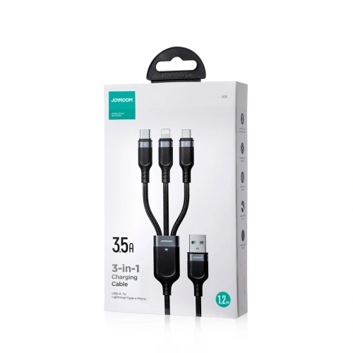 Kup Kábel 3w1 Joyroom Multi-Use Series S-1T3018A18 USB-A / Lightning, USB-C, micro USB 1.2m - fekete - JYR842 - {ean13} - Sklep Home Screen
