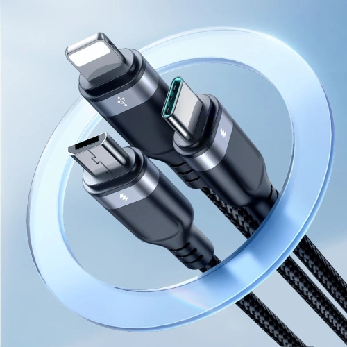 Kup Kabel 3w1 Joyroom Multi-Use Series S-1T3018A18 USB-A / Lightning, USB-C, micro USB 1.2m - černý - JYR842 - {ean13} - Sklep Home Screen