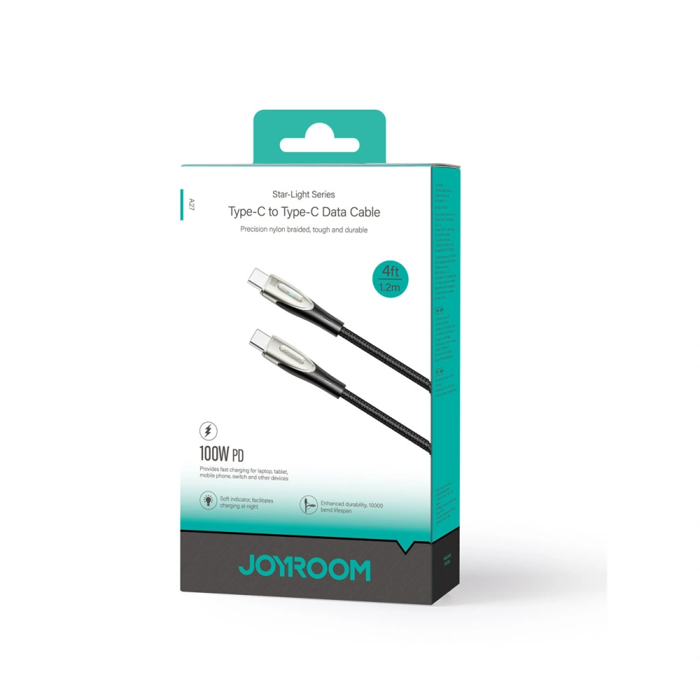 Kabel Joyroom Star-Light Series SA27-CC5 USB-C / USB-C 100W 1.2m czarny