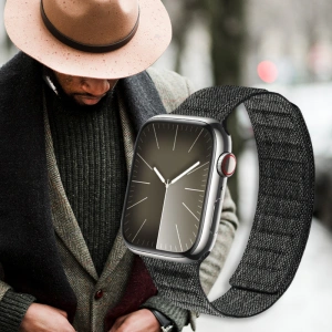 Kup Crong Melange Apple Watch 4/5/6/7/SE/8/9/Ultra 44/45/49mm (schwarzer Melange) - CRG661 - {ean13} - Sklep Home Screen