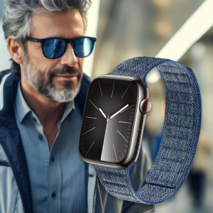 Kup Crong Melange Apple Watch 4/5/6/7/SE/8/9/Ultra 44/45/49mm (blauer Melange) - CRG662 - {ean13} - Sklep Home Screen