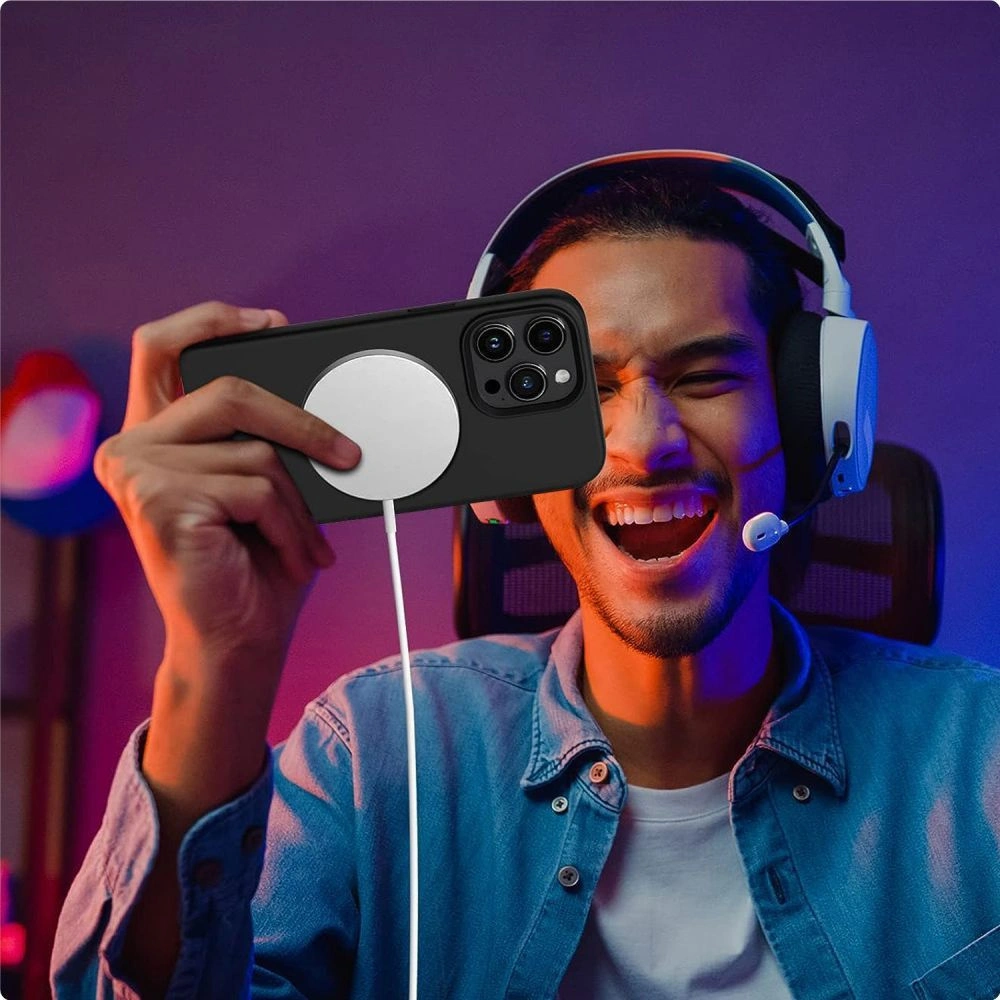 Etui Tech-Protect Silicone MagSafe Apple iPhone 15 Pro Max Olive