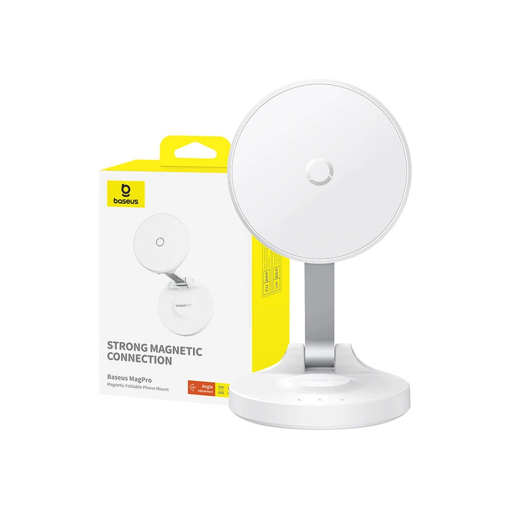 Uchwyt na telefon Baseus MagPro samoprzylepny biały