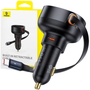 Kup Ładowarka samochodowa Baseus Enjoyment Pro z kablem USB-C 60W (czarna) - BSU4737 - {ean13} - Sklep Home Screen