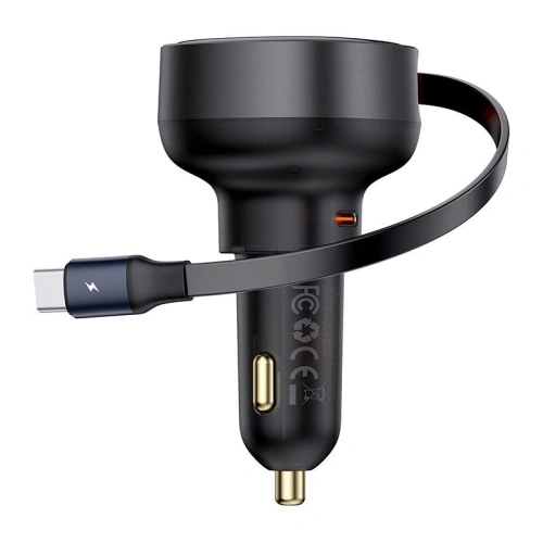 Kup Auto-Ladegerät Baseus Enjoyment Pro mit USB-C-Kabel 60W (schwarz) - BSU4737 - {ean13} - Sklep Home Screen
