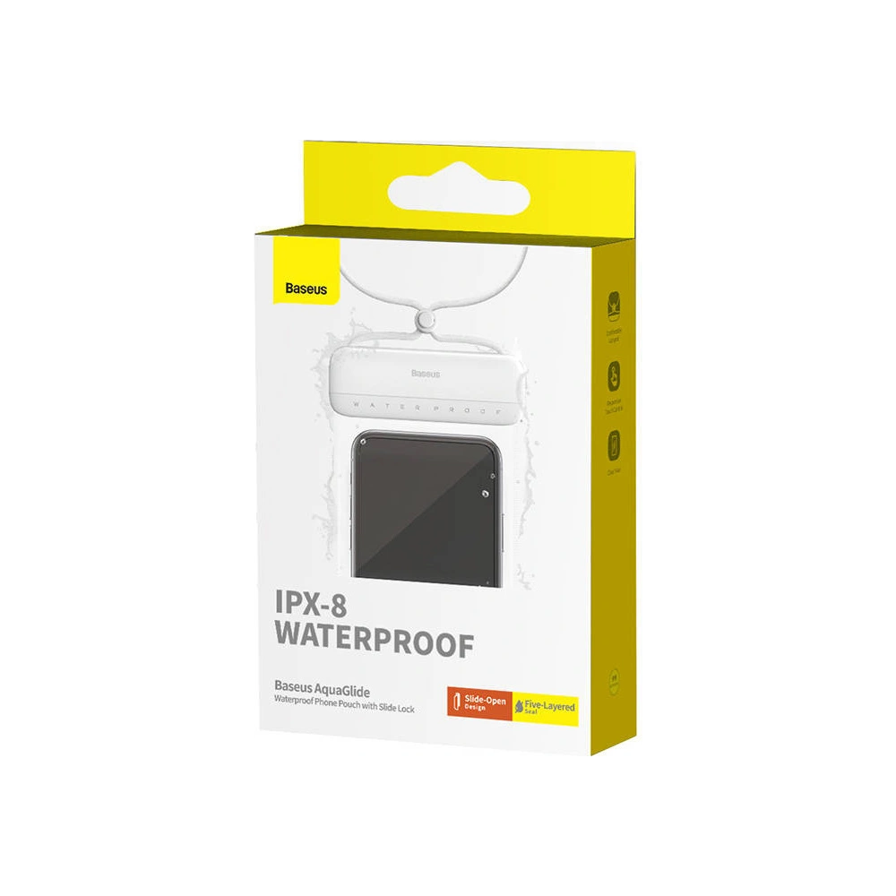 Uniwersalne wodoodporne etui Baseus AquaGlide (białe)