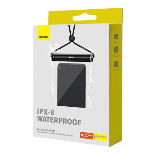 Buy Baseus AquaGlide universal waterproof case with cylinder lock (black) - BSU4755 - {ean13} - Home Screen Store Europe