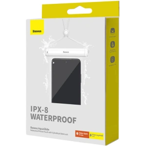 Buy Baseus AquaGlide universal waterproof case with cylinder lock (white) - BSU4756 - {ean13} - Home Screen Store Europe