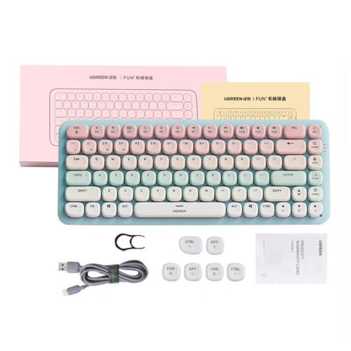 Kup Kabellose mechanische Tastatur UGREEN KU101 BT (rosa-blau) - UGR1753 - {ean13} - Sklep Home Screen