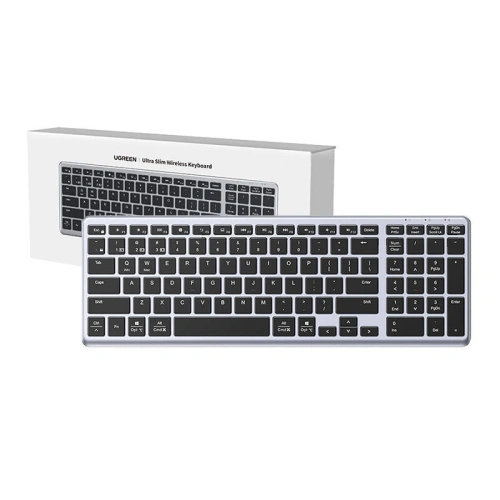 Kup Kabelloses Membran-Tastatur UGREEN KU005 2.4G+BT (silber-schwarz) - UGR1756 - {ean13} - Sklep Home Screen