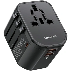 Kup Netzteil 4in1 USAMS T59 Reiseadapter US/AU/EU/UK schwarz/black - USA1008 - {ean13} - Sklep Home Screen