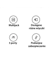Kup 4-in-1 USAMS T59 încărcător de călătorie US/AU/EU/UK adaptor de călătorie negru/negru - USA1008 - {ean13} - Sklep Home Screen