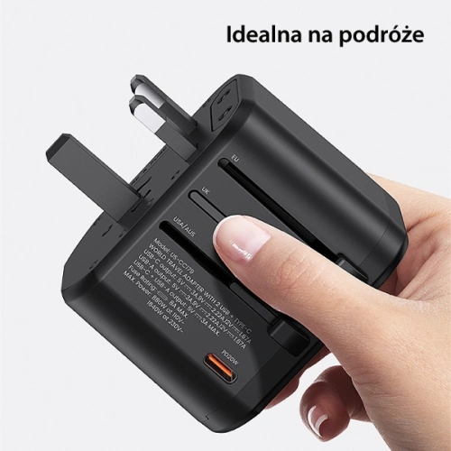 Kup 4-in-1 USAMS T59 încărcător de călătorie US/AU/EU/UK adaptor de călătorie negru/negru - USA1008 - {ean13} - Sklep Home Screen