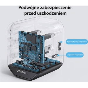 Kup 4-in-1 USAMS T59 încărcător de călătorie US/AU/EU/UK adaptor de călătorie negru/negru - USA1008 - {ean13} - Sklep Home Screen
