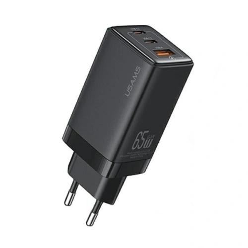 Kup USAMS US-CC180 Sandru Serie Netzladegerät 2xUSB-C+1xUSB-A GaN PD QC 65W schwarz - USA1009 - {ean13} - Sklep Home Screen