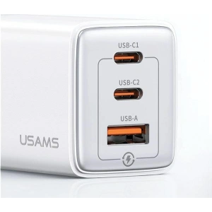 Kup USAMS US-CC180 Sandru Series 2xUSB-C+1xUSB-A GaN PD QC 65W încărcător de rețea negru/negru - USA1009 - {ean13} - Sklep Home Screen